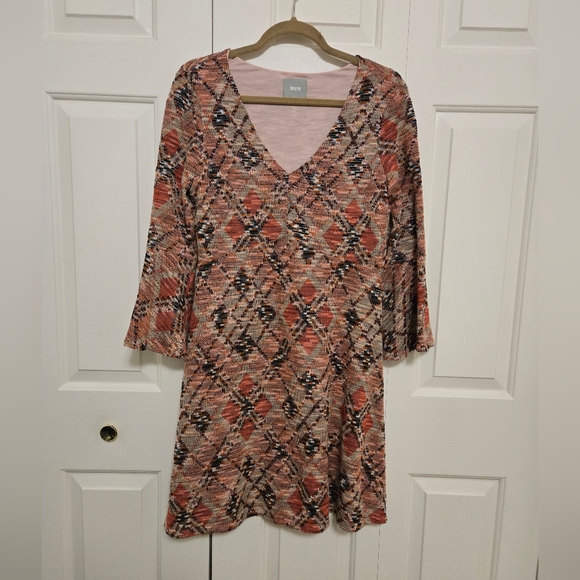 Maeve Dresses & Skirts - Maeve Anthropologie Erina Bohemian Bell Sleeve Knit Fit And Flare Dress Size M